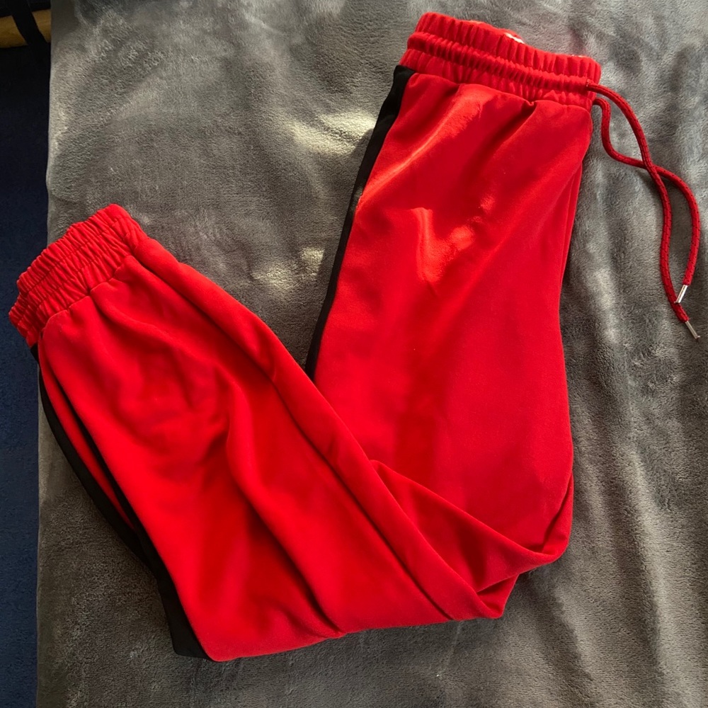 Red Stripe Joggers